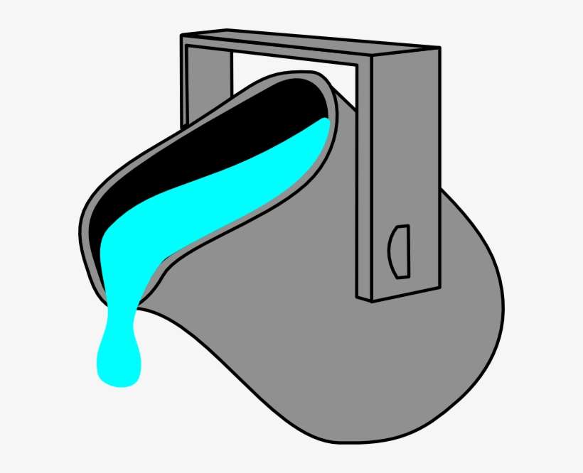 Picture Black And White Library Paint Bucket Clip Art - Drawing Of A Melting Pot, transparent png download