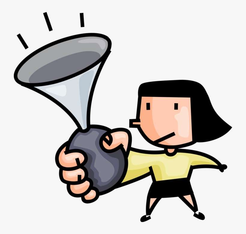 Vector Illustration Of Woman Squeezes And Blasts Bicycle - Apertando Buzina, transparent png download