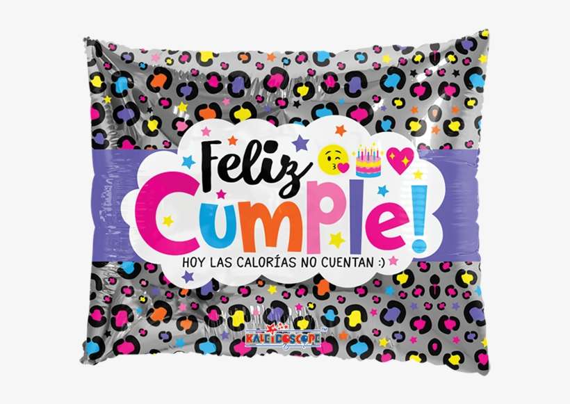 Feliz Cumple Animal Print Jumbo - Globos De Feliz Cumple Calorias, transparent png download