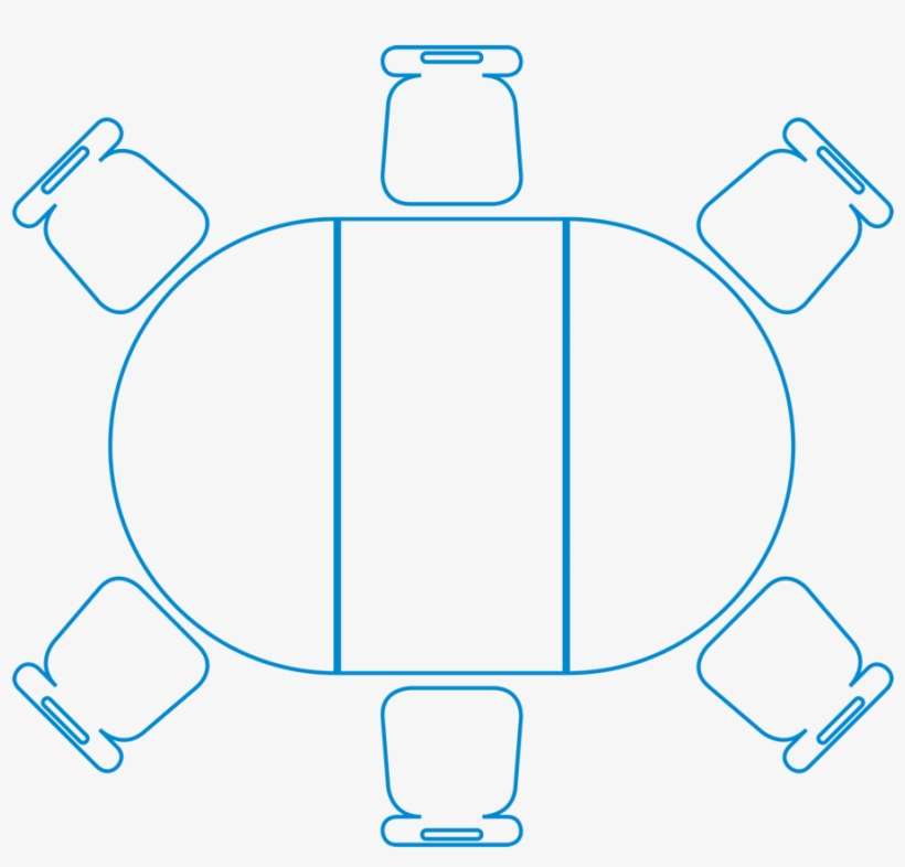 Eduflex Collaborative Semi Office Line Semicircle Lozenge - Clip Art, transparent png download