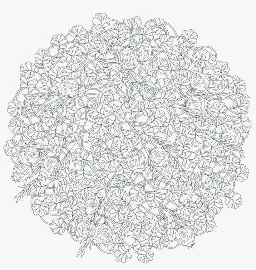 Hand Painted Linear Woodcut Pattern Png Transparent - Crocheter Dessous De Verre, transparent png download