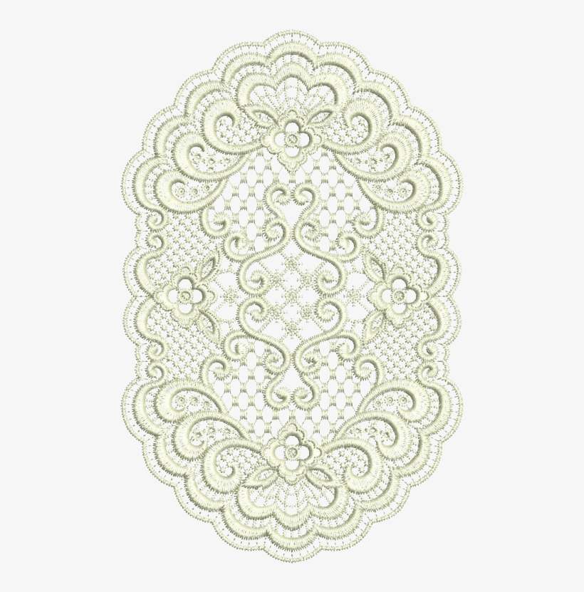 02 - Oval Doily - Oval Lace Design, transparent png download