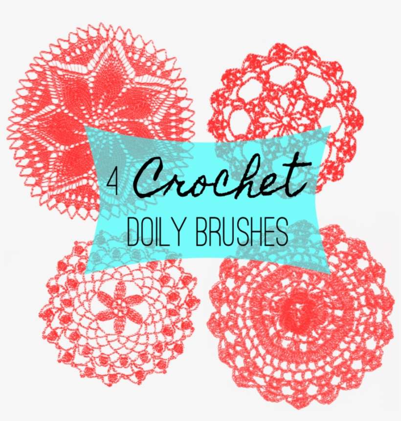 4 Crochet Doily Photoshop Brushes - Paper Rosette Clip Art, transparent png download