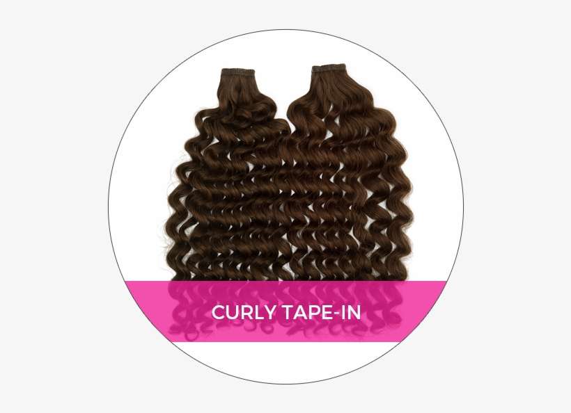 18 Clip Piece Curly - Glam Seamless Curly Tape, transparent png download