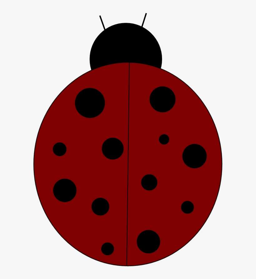 Cute Little Red Ladybug With Black Spots Clipart For - Clip Art, transparent png download