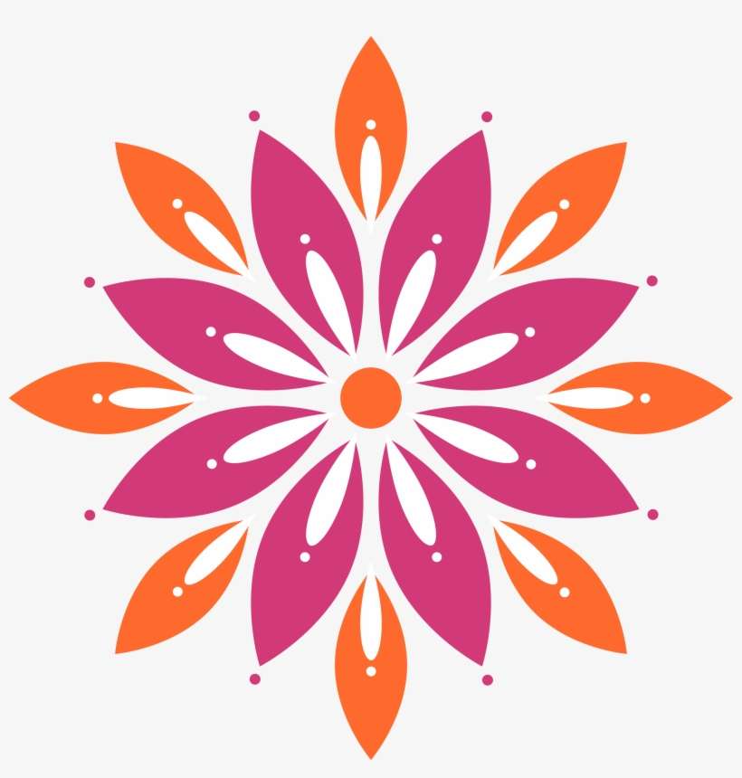 Orange Flower Clipart Day - Designs Of Different Flowers, transparent png download