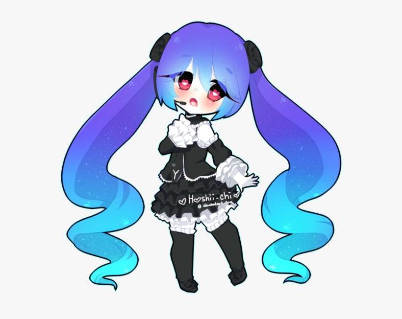 Infinity Miku By Invokersama On Deviantart Png Black - Hatsune Miku Infinity Chibi, transparent png download