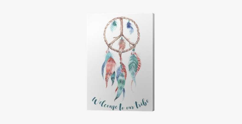 Isolated Watercolor Decoration Bohemian Dreamcatcher - Dreamcatcher Watercolor, transparent png download