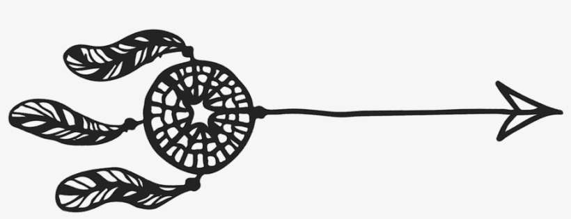 Arrow With Dreamcatcher Rubber Stamp - Rubber Stamping, transparent png download