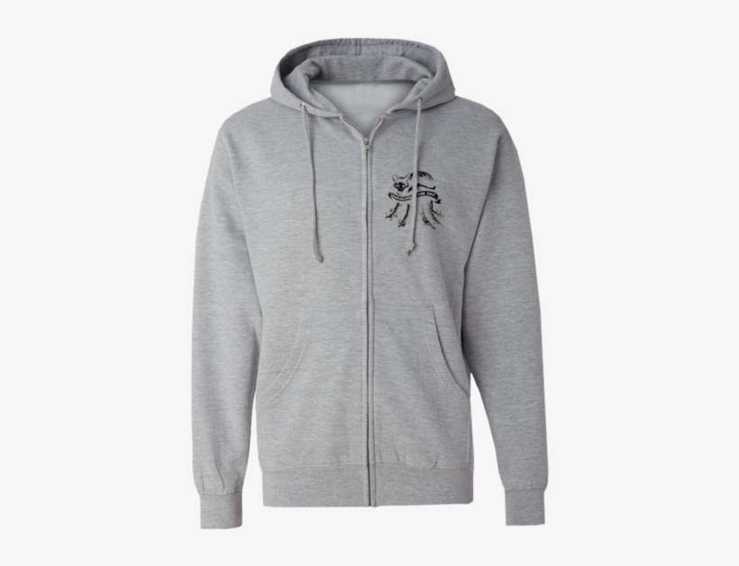 Explosions In The Sky 'fox' Zip Hoodie - Grey Basic Zip Hoodie, transparent png download