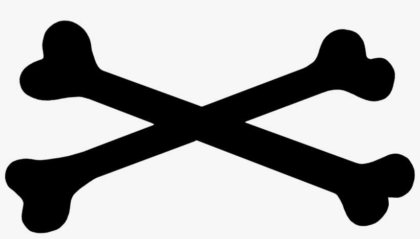 Black Cross Bones With Transparent Background - Cross, transparent png download