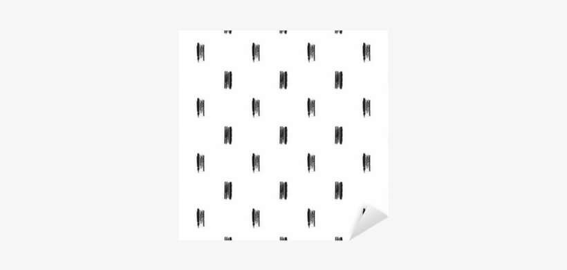 Seamless Pattern Of Grunge Brush Strokes, Abstract - Monochrome, transparent png download