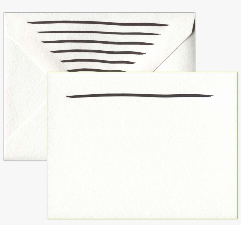 Brush Stroke Letterpress Social Stationery - Stationery, transparent png download