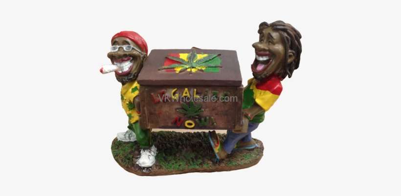 Jamaican Man Ashtrays Wholesale - Fujima Smoking Jamaican Man With Ashtray (lt71), transparent png download