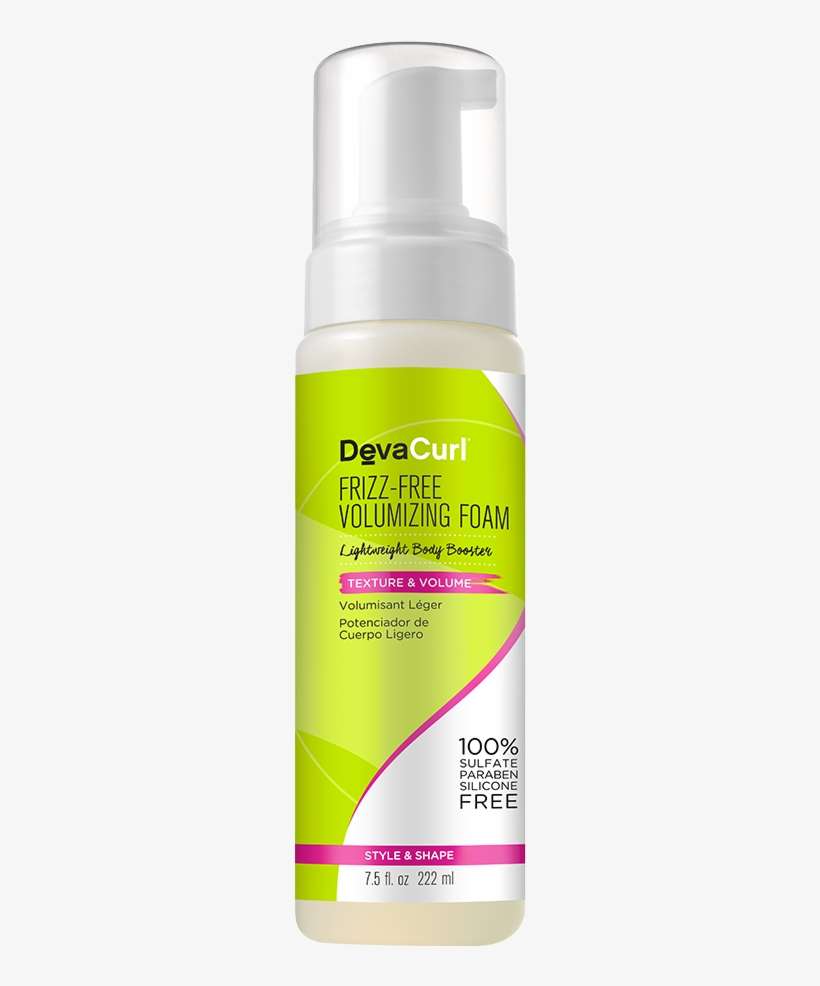 Frizz-free Volumizing Foam - Devacurl - Frizz-free Volumizing Foam - 7.5 Oz., transparent png download
