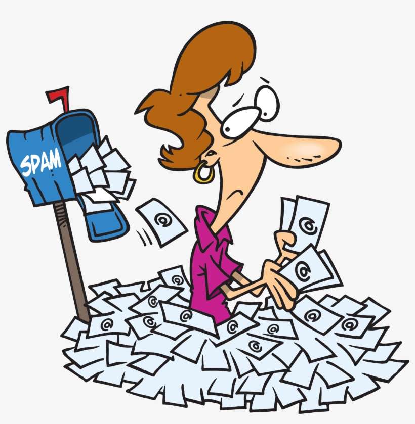 Woman Buried Under Spam Mail - Spam Mail, transparent png download