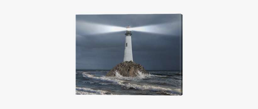 Lighthouse With A Beam Of Light Canvas Print • Pixers® - Lighthouse, transparent png download