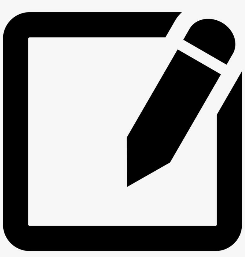 Note Paper Square And A Pencil Comments - Icono Lapiz Papel, transparent png download