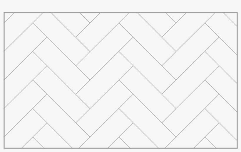 Wood Floor Pattern Herringbone - Line Art, transparent png download