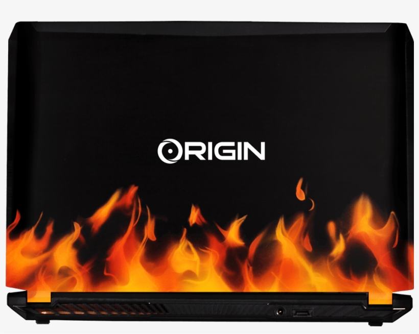 Back View Of New Eon15-s With Custom Painted True Fire - Laptop, transparent png download