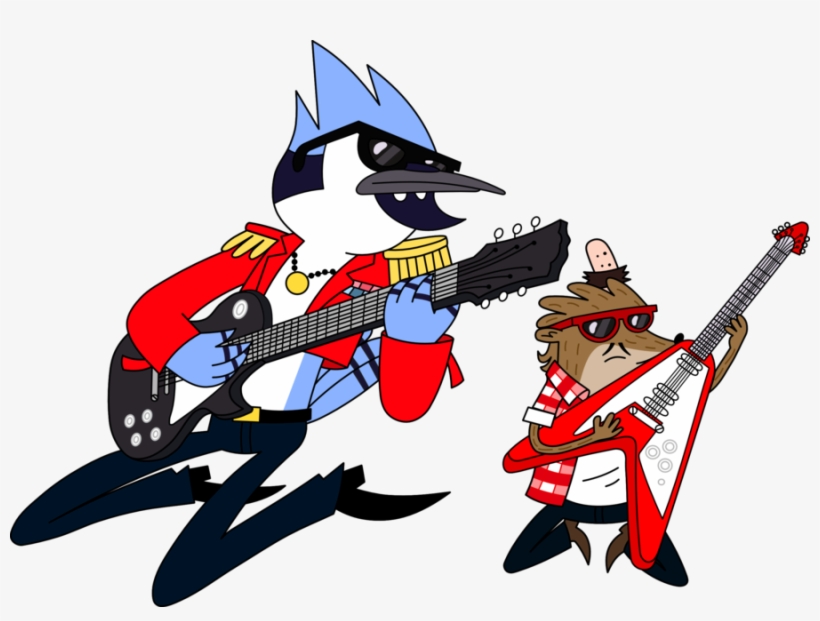 Future Mordecai And Future Rigby - Mordecai And Rigby Guitar, transparent png download