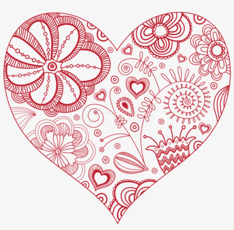 Free Png Decorative Red Heart Png - Decorative Heart Clipart, transparent png download