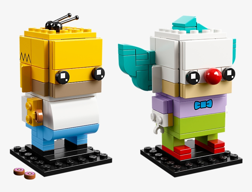Homer Simpson & Krusty The Clown - Lego Brickheadz, transparent png download