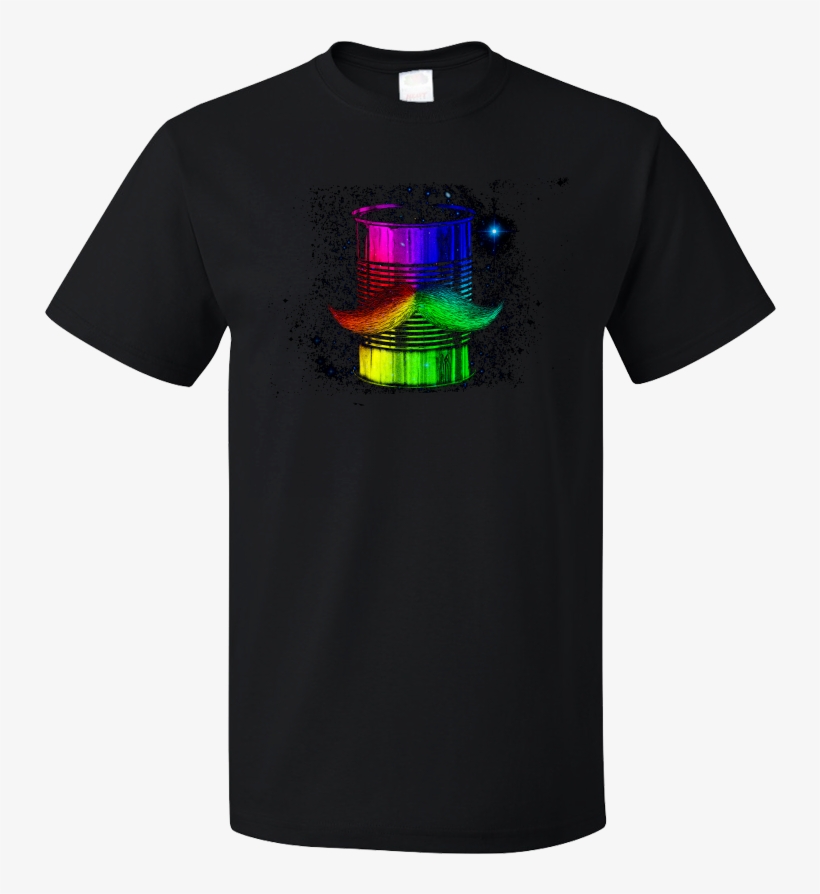 Standard Black Tin Can Brothers Rainbow Can T-shirt - Reagan Funny T Shirt, transparent png download