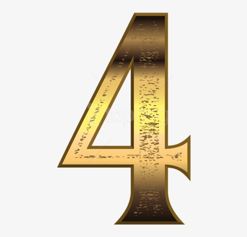 Free Png Old Gold Number Four Png Images Transparent - Cross, transparent png download