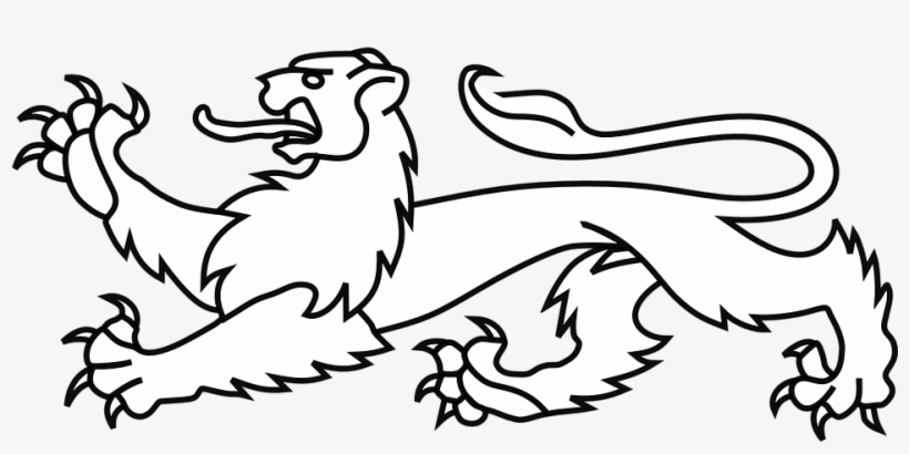 Leão Medieval Png - Lion Passant Png, transparent png download