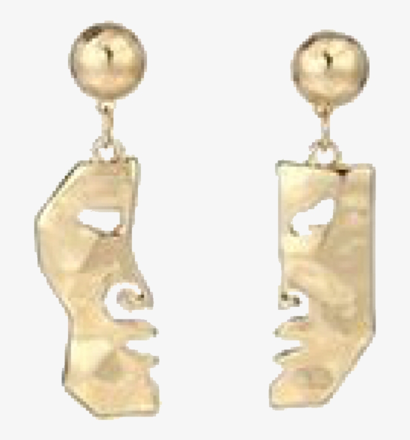 Earings Cute Pretty Popca Aesthetic Pretty Gold Moodboa - Earring, transparent png download