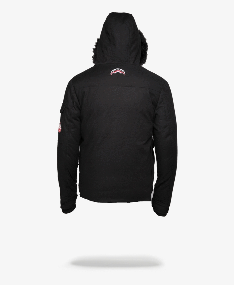 Sprayground- Solid Black Chopper Jacket Outerwear - Hoodie, transparent png download