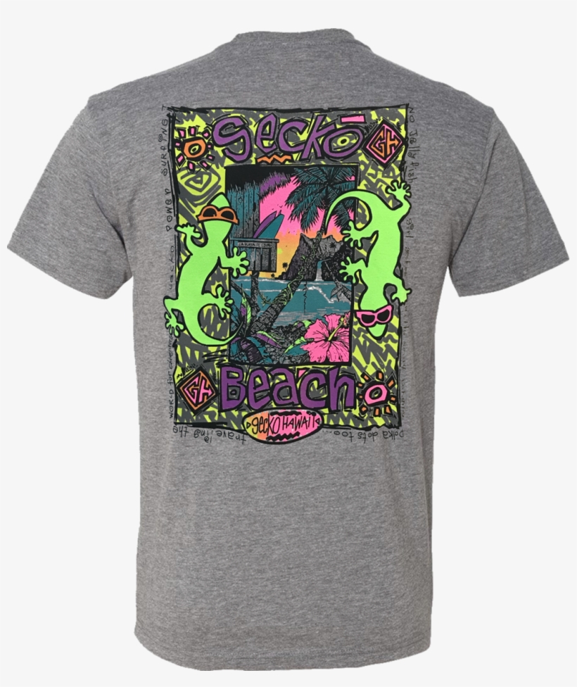 Gecko Beach - Active Shirt, transparent png download