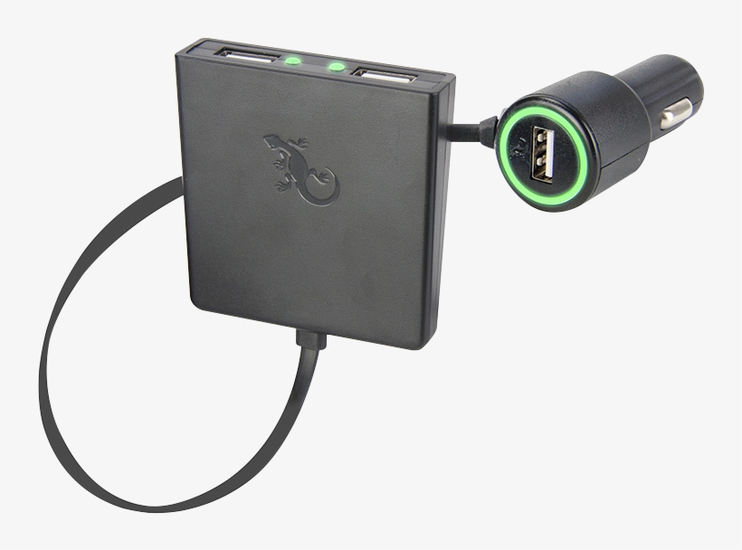 Gecko Dual Usb Charger - Mobile Phone, transparent png download