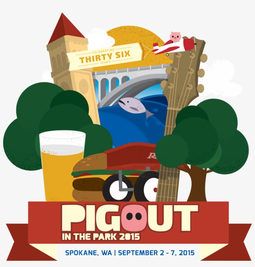 Despite The Pig Snout, This Year's Pig Out In The Park - Illustration, transparent png download