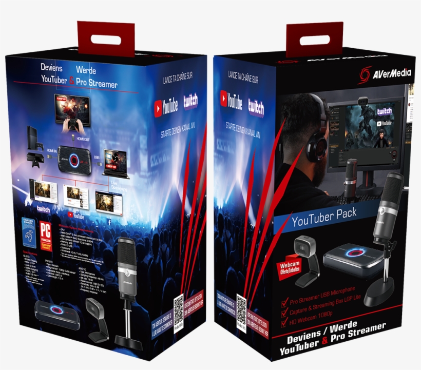 Le Pack Youtuber Est Disponible En Édition Limitée - Pack Youtuber Avermedia Pro Streamer, transparent png download