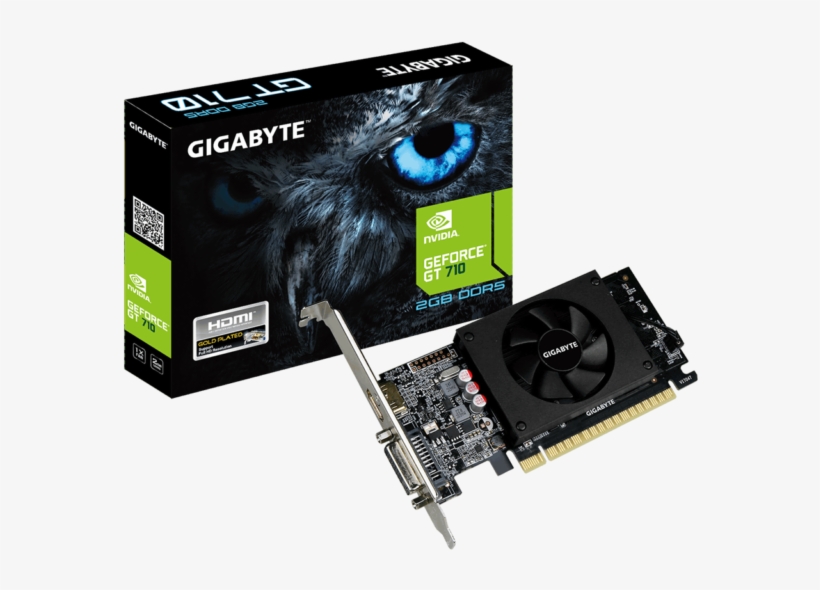 Gigabyte Geforce Gt 710 2gb Graphics Card - Gigabyte Gt 710 2gb Ddr5, transparent png download