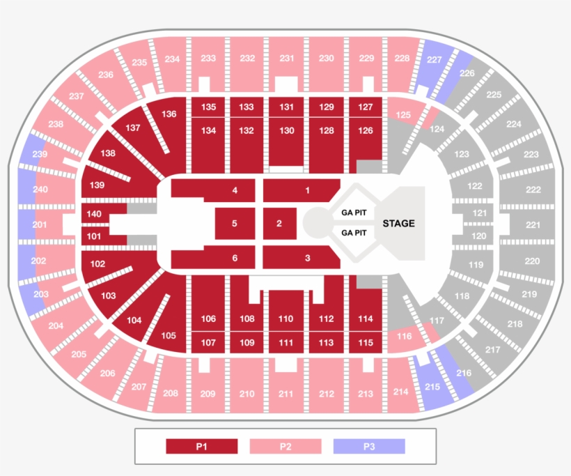 Section 101 Selena Gomez Revival Tour Seating Chart PNG Image