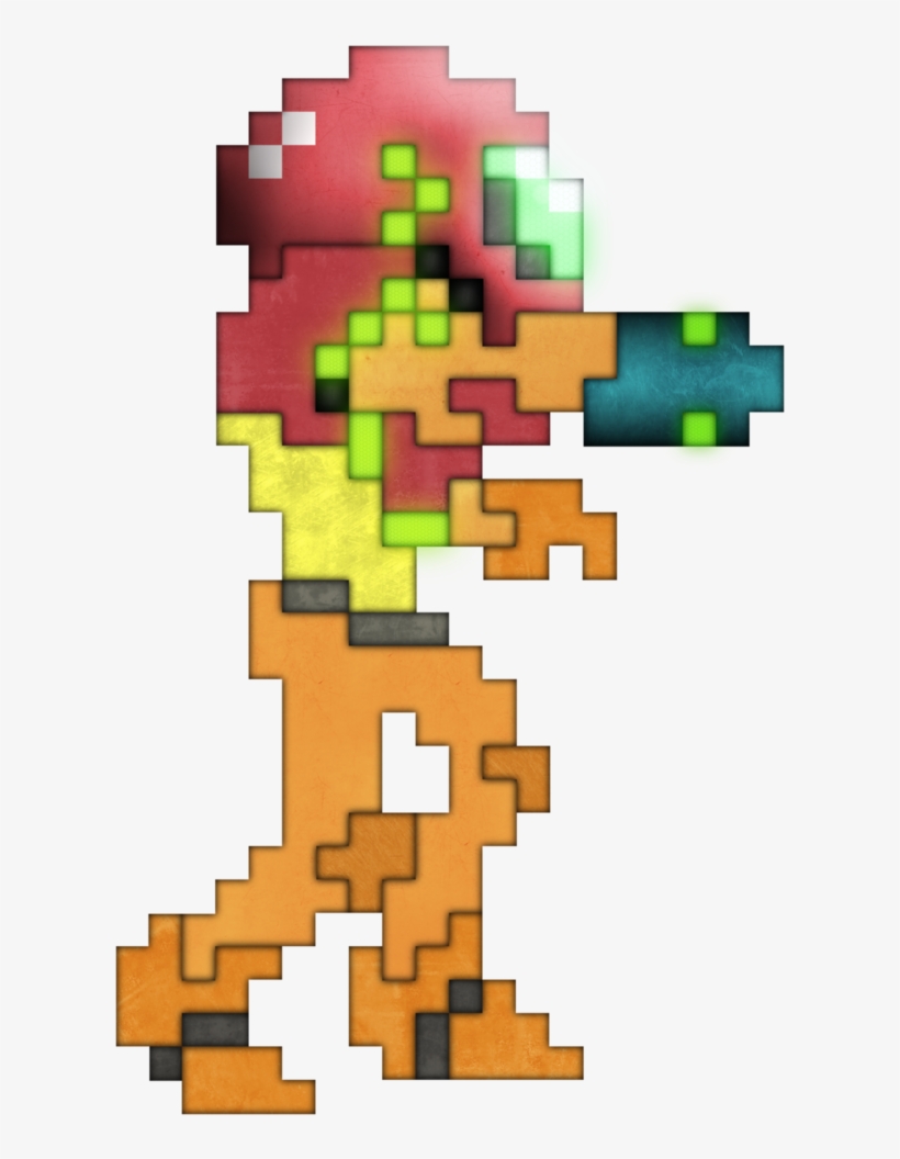 730 X 1095 3 - Samus Aran 8 Bits, transparent png download