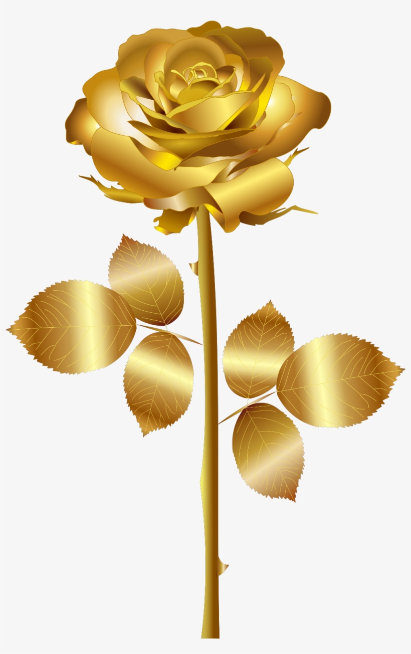 #remixit #freetoedit #gold #golden #divider #ribbon - Gold Rose Png, transparent png download