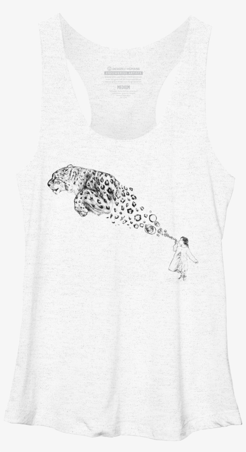 Bubbles The Snow Leopard Racerback - Active Tank, transparent png download