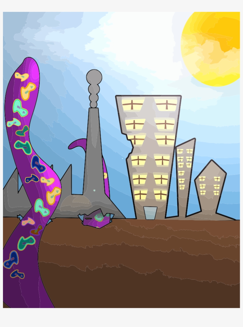 Vector Graphic Abstract Drawing Of A House In The Desert - Illustration, transparent png download