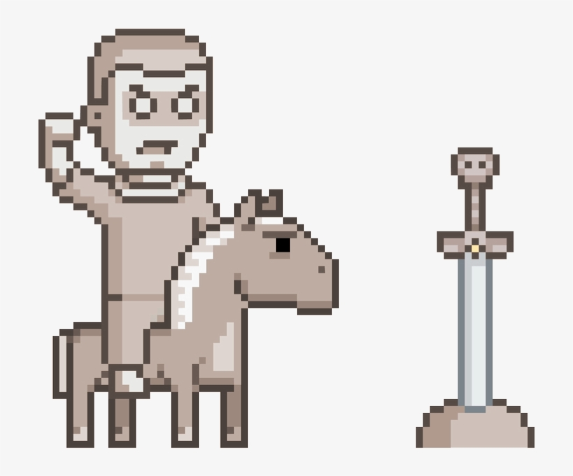 Pin It On Pinterest - Pixel Warrior On Horse, transparent png download