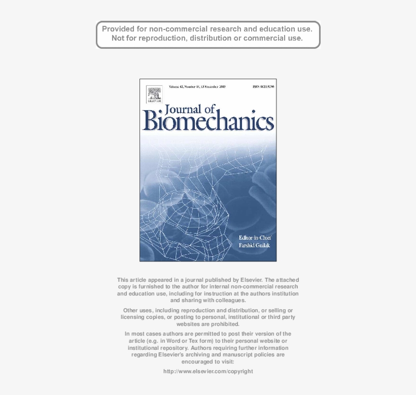 Individual Specific Muscle Maximum Force Estimation - Journal Of Biomechanics Cover, transparent png download