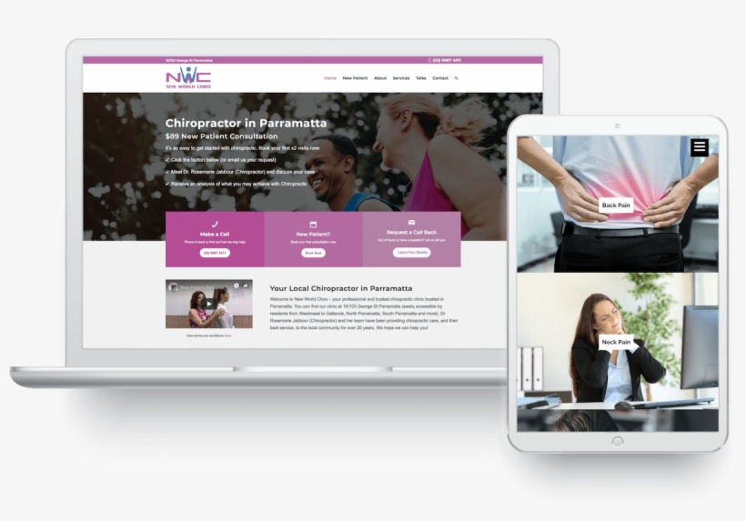 Chiro Website Design - Website, transparent png download