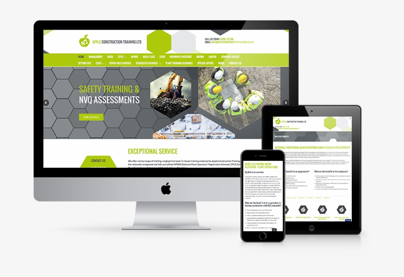 Apple Construction Training London Website Design - 響應 式 網站, transparent png download