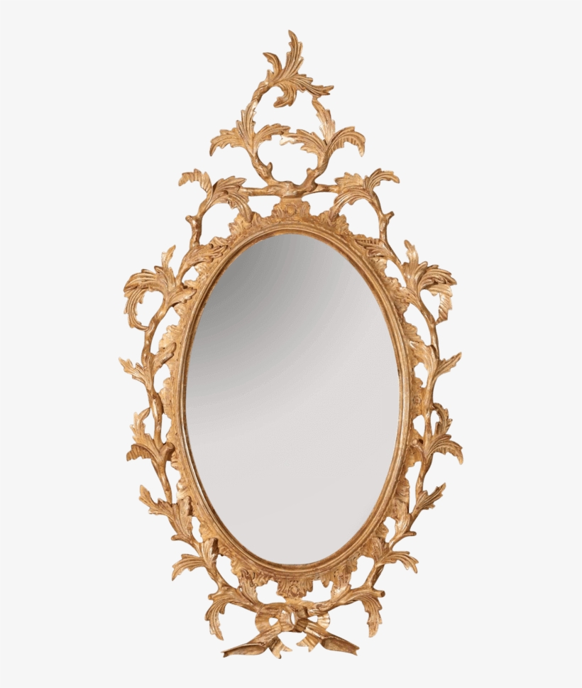 George Iii Chippendale Oval Mirror - Circle, transparent png download