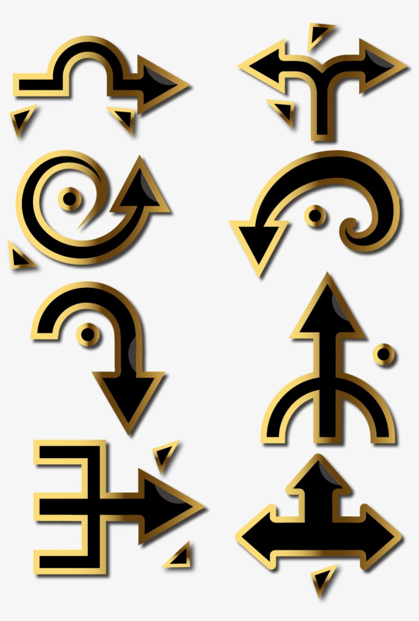 Freccia Oro Linea Freddo Immagine Png E Vettoriale, transparent png download