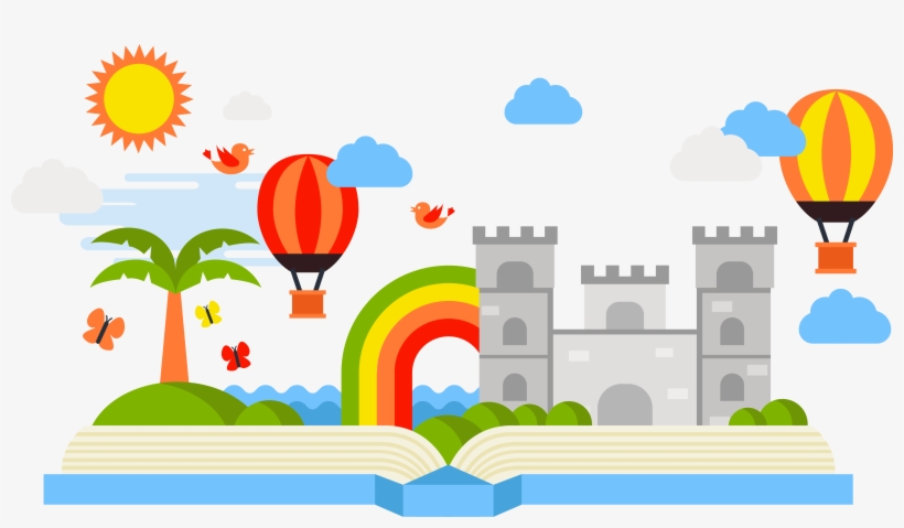 Fairy Tale Clipart Imagination - Story Book Vector, transparent png download