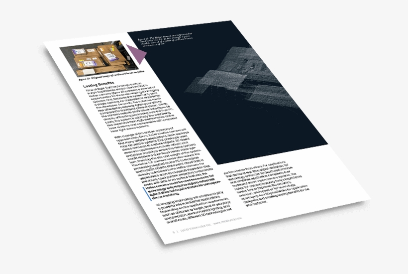 Time Of Flight Tof Depthsense White Paper Page - Flyer, transparent png download